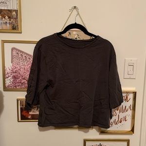 T-shirt with ties on sleeves